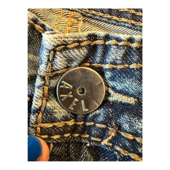 Axel Jeans Treadwell Relaxed Straight Fit Men’s Embellished Faded JeanNew 38 X32 - Picture 12 of 16